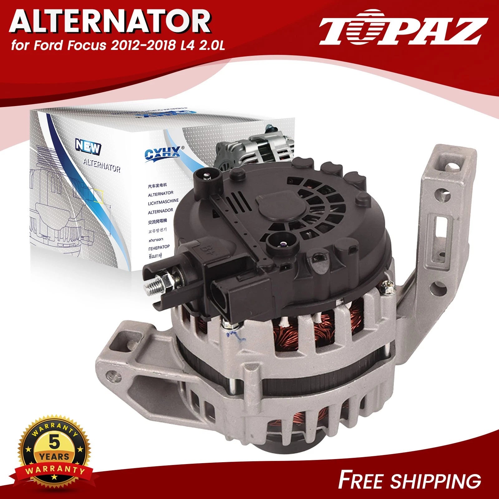Alternator for Ford Focus (2012–2018) L4 2.0L 150A 12V