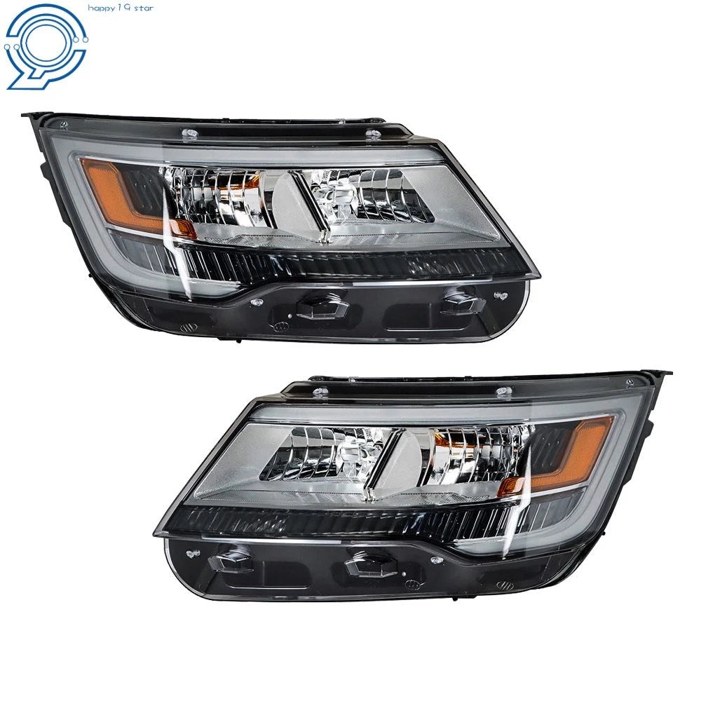 2X Halogen LED DRL Headlight for Ford Explorer Limited/XLT/Platinum (2016–2018)