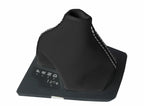 Leather Automatic Shift Boot Cover for BMW E60 (2004–2007) Black White Stitch