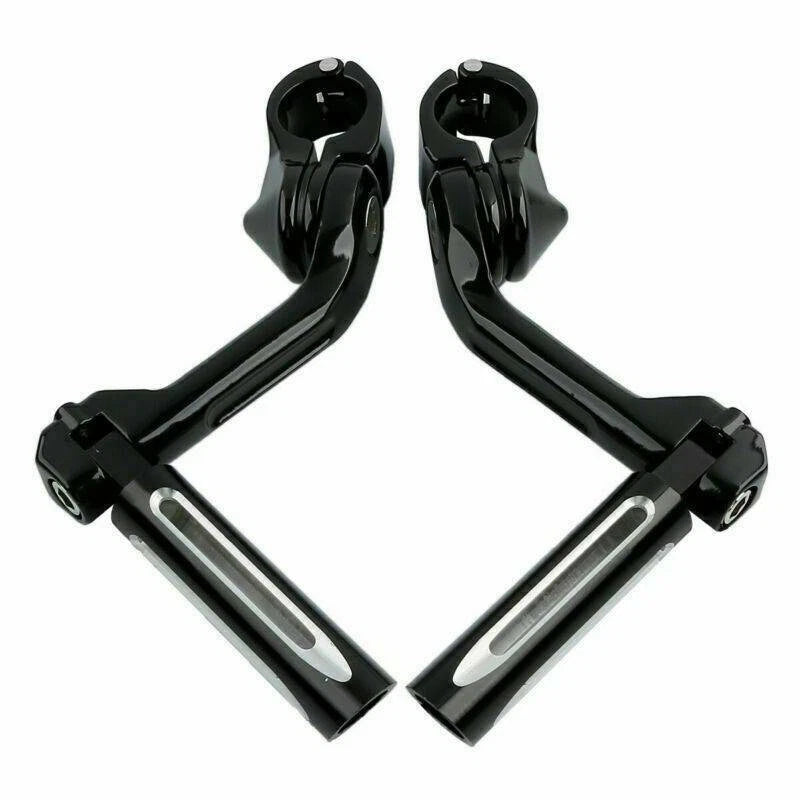 1 1/4" Black Foot Peg Clamps for Harley
