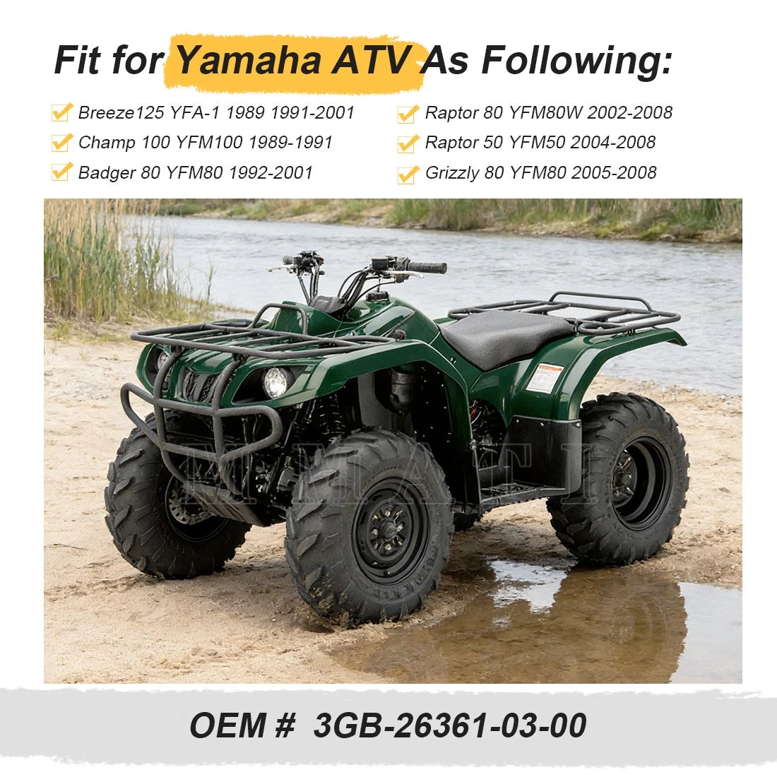 Brake Cable for Yamaha Champ 100 YFM100 (1989–1991) Badger 80 YFM80 (1992–2001)
