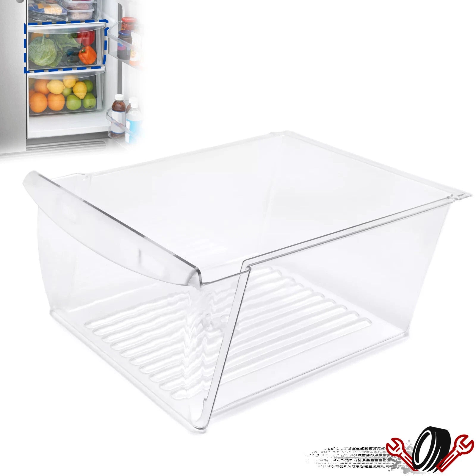 Crisper Pan Drawer for Frigidaire Refrigerator (Compatible)