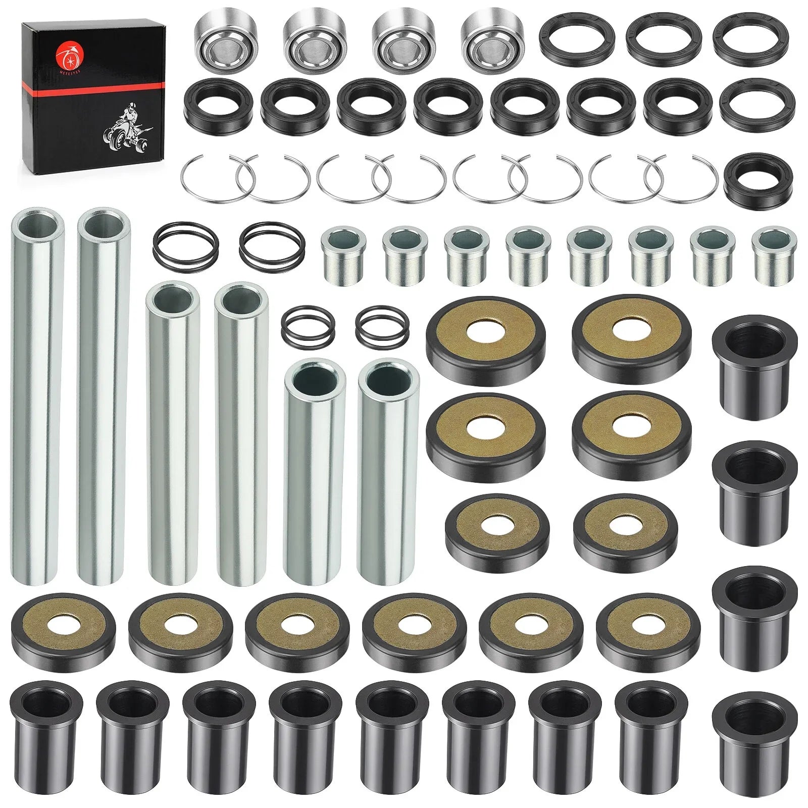 Rear U/L A-arm Bushing Shaft Kit 2 x Honda Rincon TRX650 TRX680 (2003–2013)
