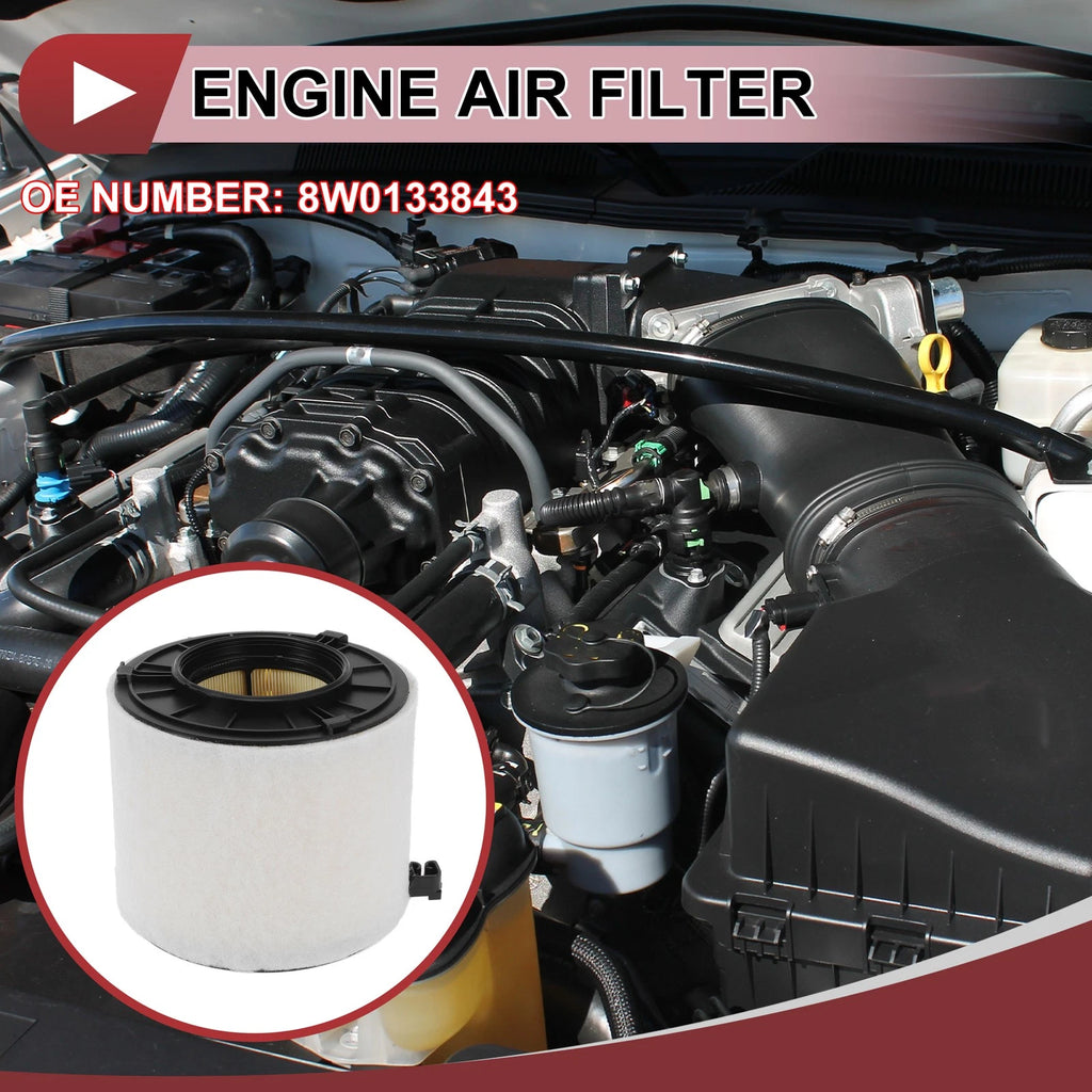 Car Engine Air Filter No. 8W0133843 for Audi SQ5 3.0L (2018–2024)