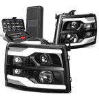 Dual LED Tube Projector Headlight for Silverado (2007–2014)