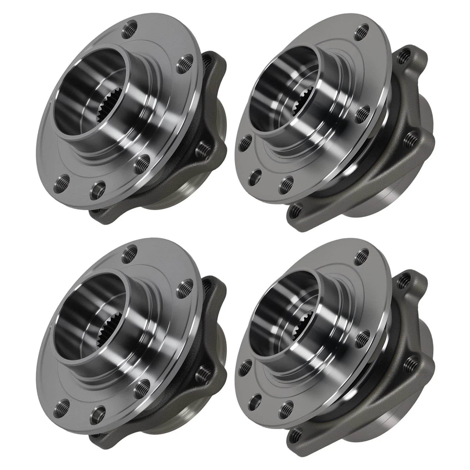 Set of 2 Front Rear Wheel Hub Bearing Assemblies for Chrysler 200 AWD (2015–2017)