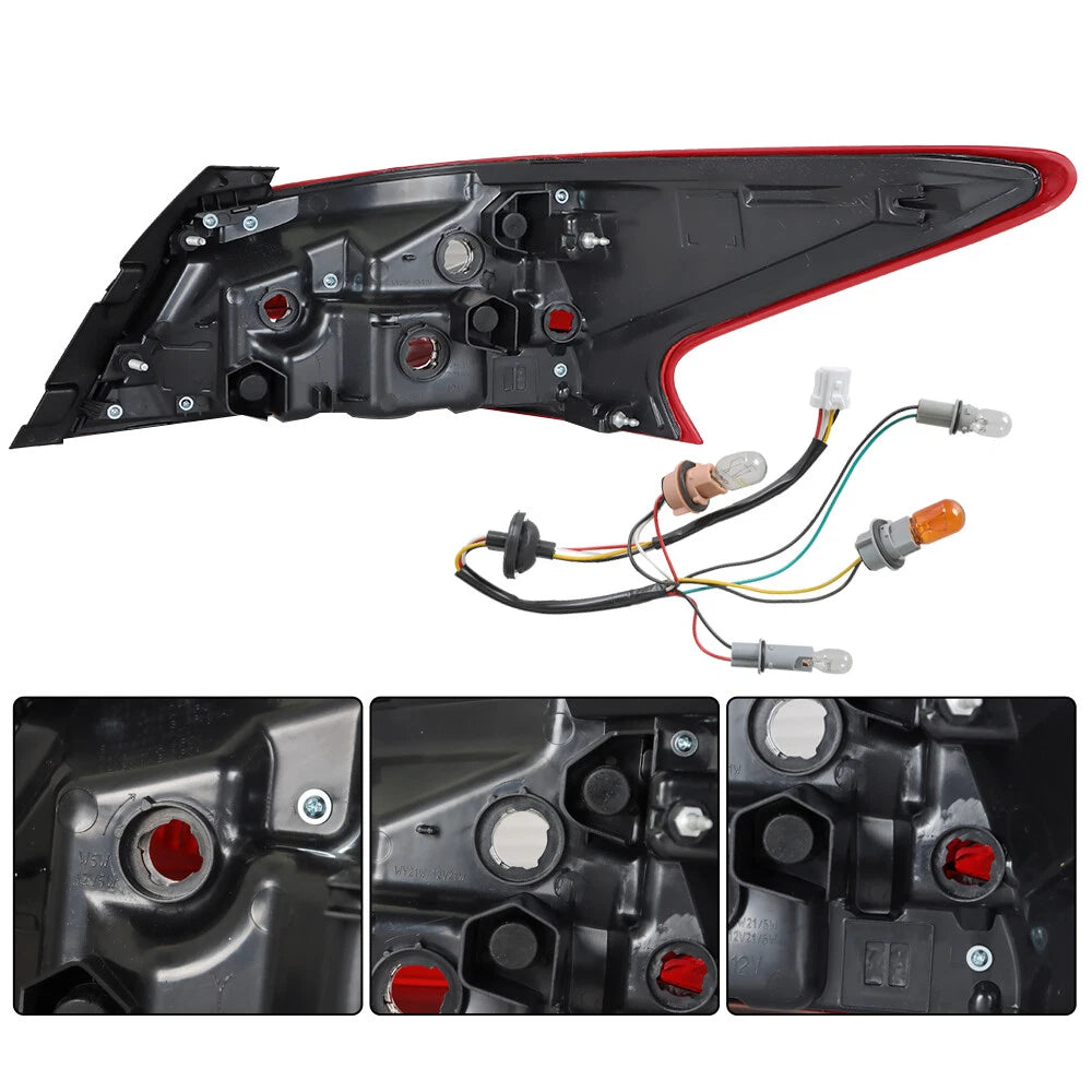 Tail Lights for Nissan Altima (2016–2018) - Driver & Passenger, Red