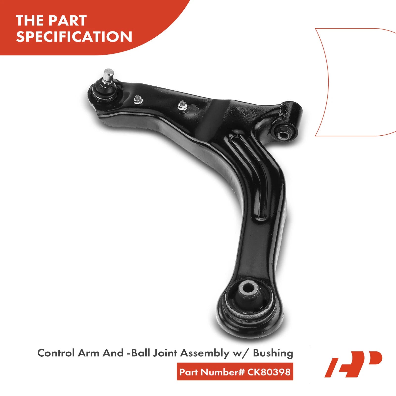 6X Front Control Arm with Ball Joint Tie Rod End for Ford Escape (2001-2004)