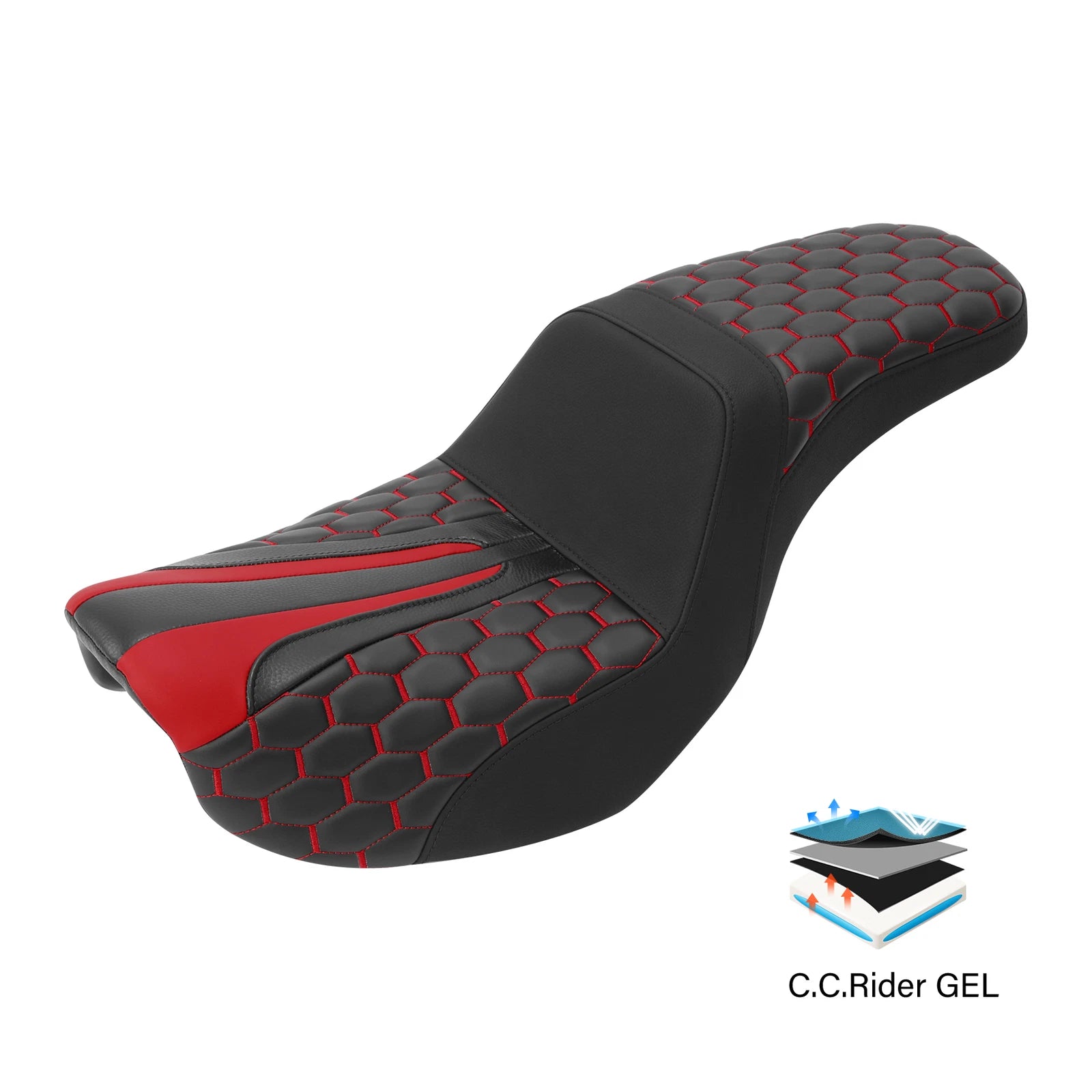 Gel Seat for Harley Low Rider, Super Wide Glide (2006–2017)