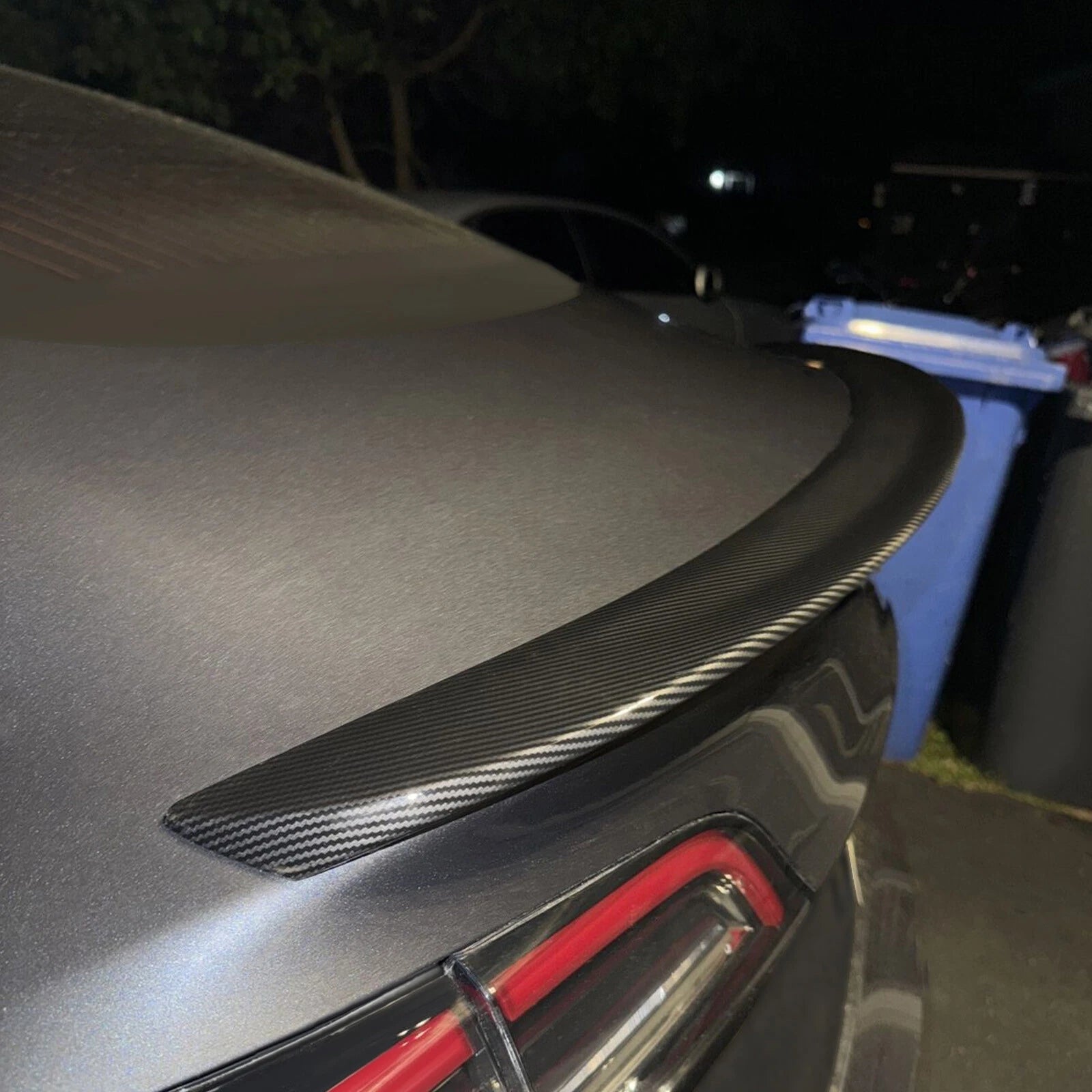 Rear Trunk Spoiler Wing for Tesla Model 3 (2017–2023) Carbon Fiber Look