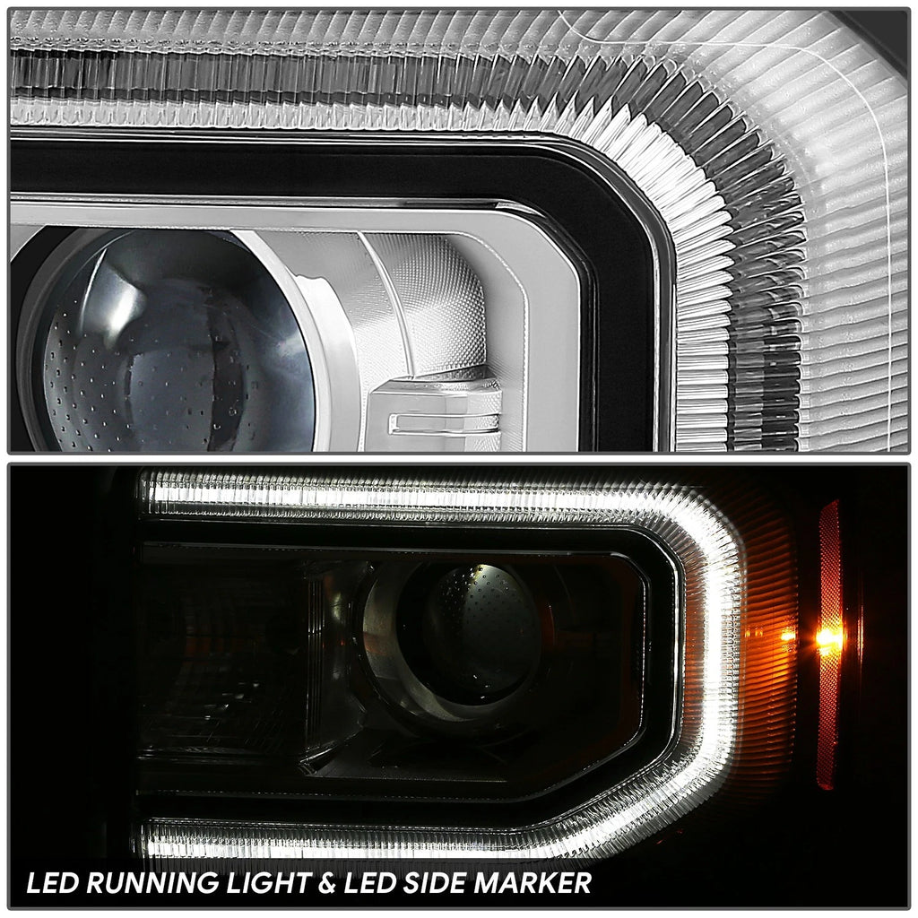 Black Amber Headlights for GMC Sierra 1500 (2016–2018)