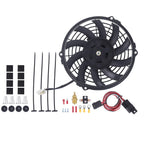 9" Electric Curved Radiator Cooling Fan Universal 700CFM with Thermostat