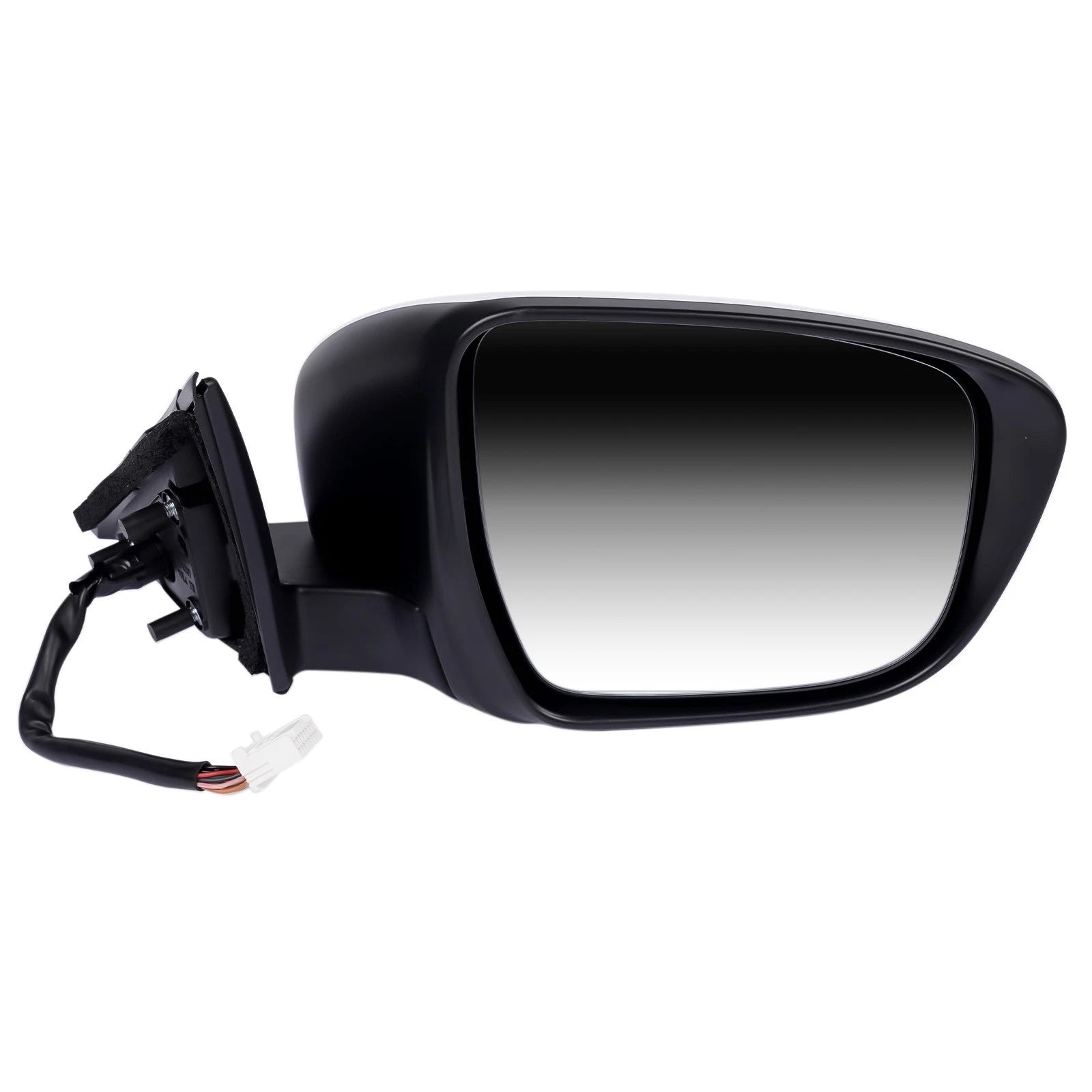 Heated Power Fold Right Side Door Mirror for Nissan Rogue (2014–2017) White