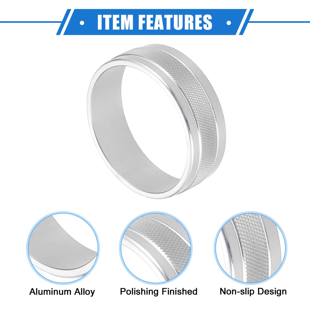 3pcs AC Switch Knob Cover Ring for Jeep Wrangler JK JKU (2011–2018) Silver
