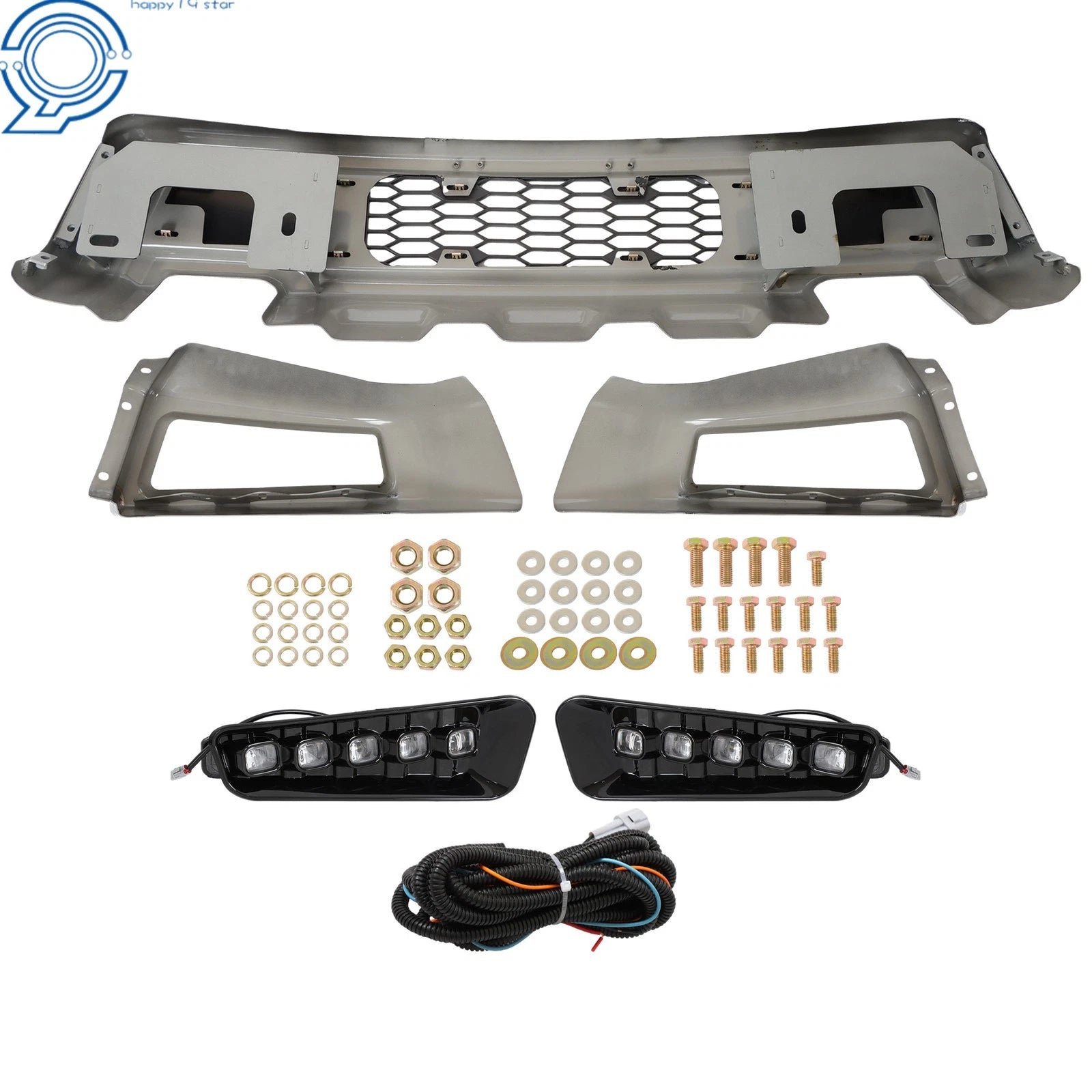 Steel Black Front Bumper with LED Lights for Ford F-150 (2021–2023)