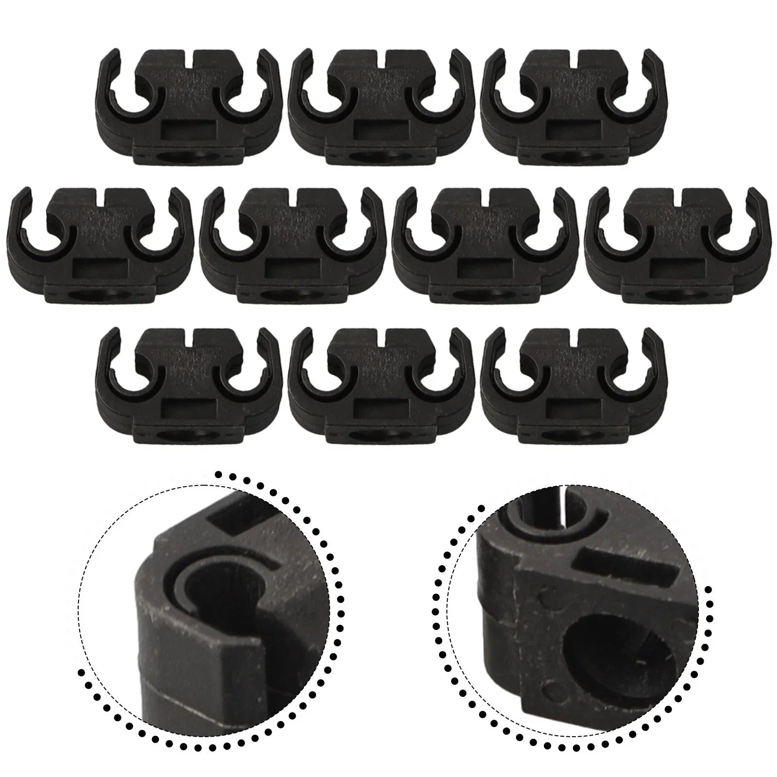 Brake Line Clip / 40 Pieces Brake Line Holder Black for Vehicles