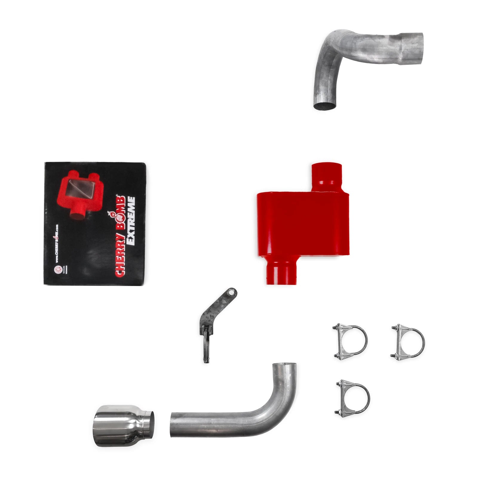 2.5" Single Exhaust Kit for Jeep Wrangler (2018–2025) - Cherry Bomb DBL Wall Tip