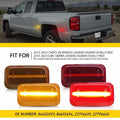 Red Amber LED Fender Marker Lights for Chevy Silverado GMC 2500/3500HD (2015–2024)