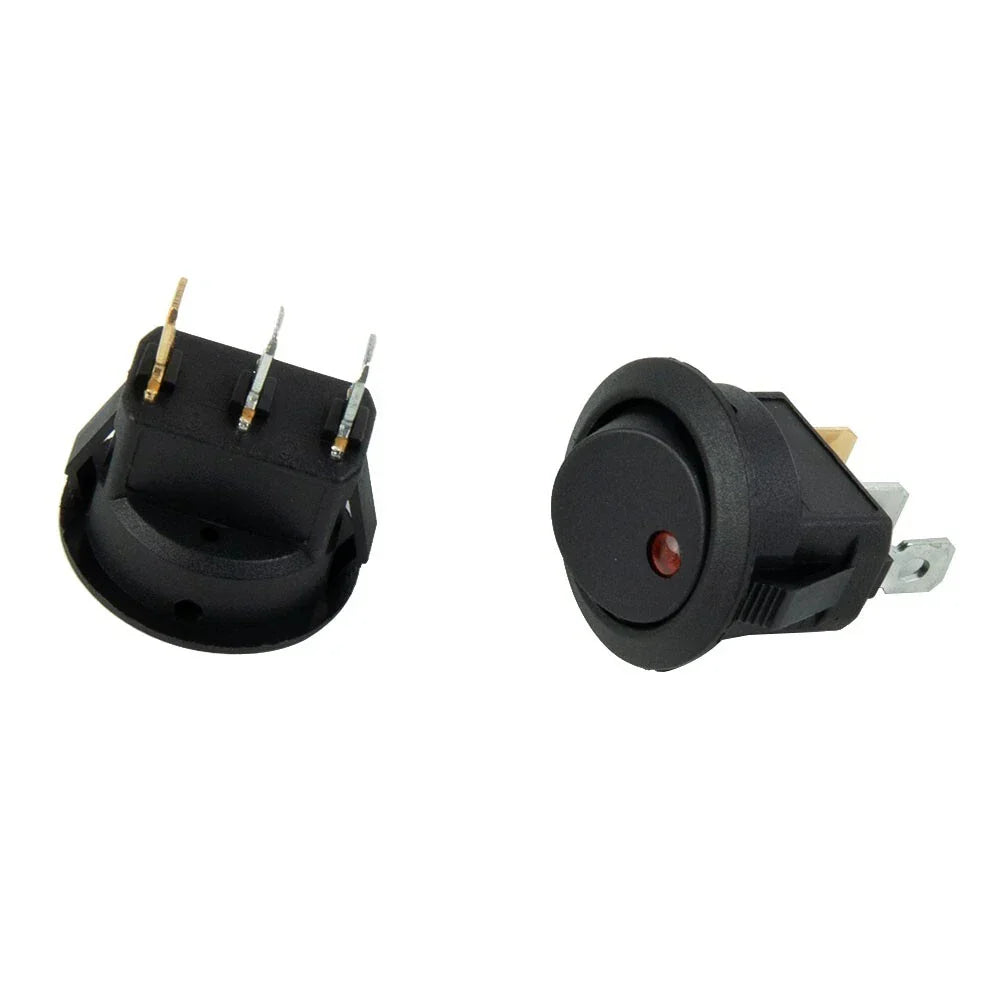 Rocker switch 10 x SPST 2-pin Red LED for Marine Boat Car RV Motorcycle