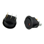 Rocker switch 10 x SPST 2-pin Red LED for Marine Boat Car RV Motorcycle