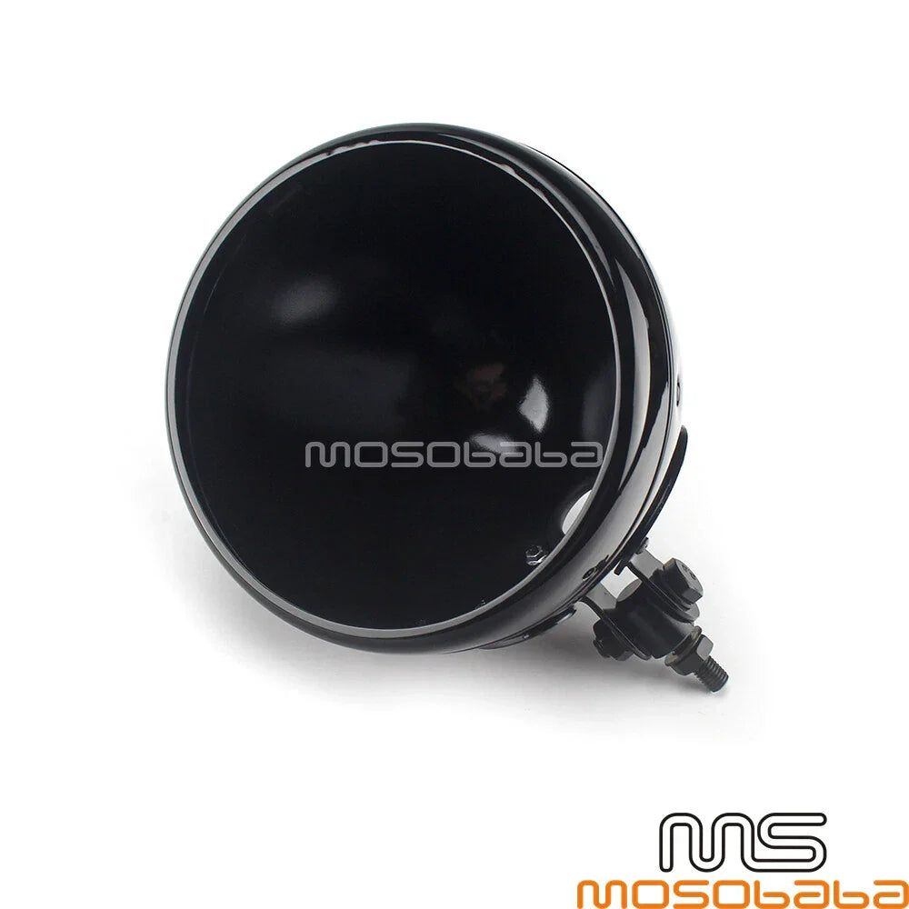 7" Gloss Black Headlight Cover for Harley Dyna Softail
