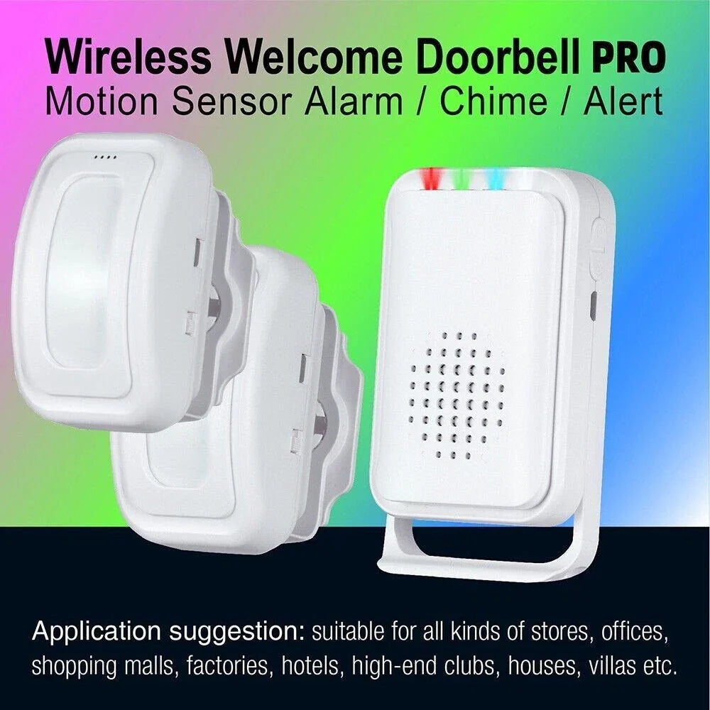 Wireless PIR Motion Sensor Door Gate Entry Chime Alarm