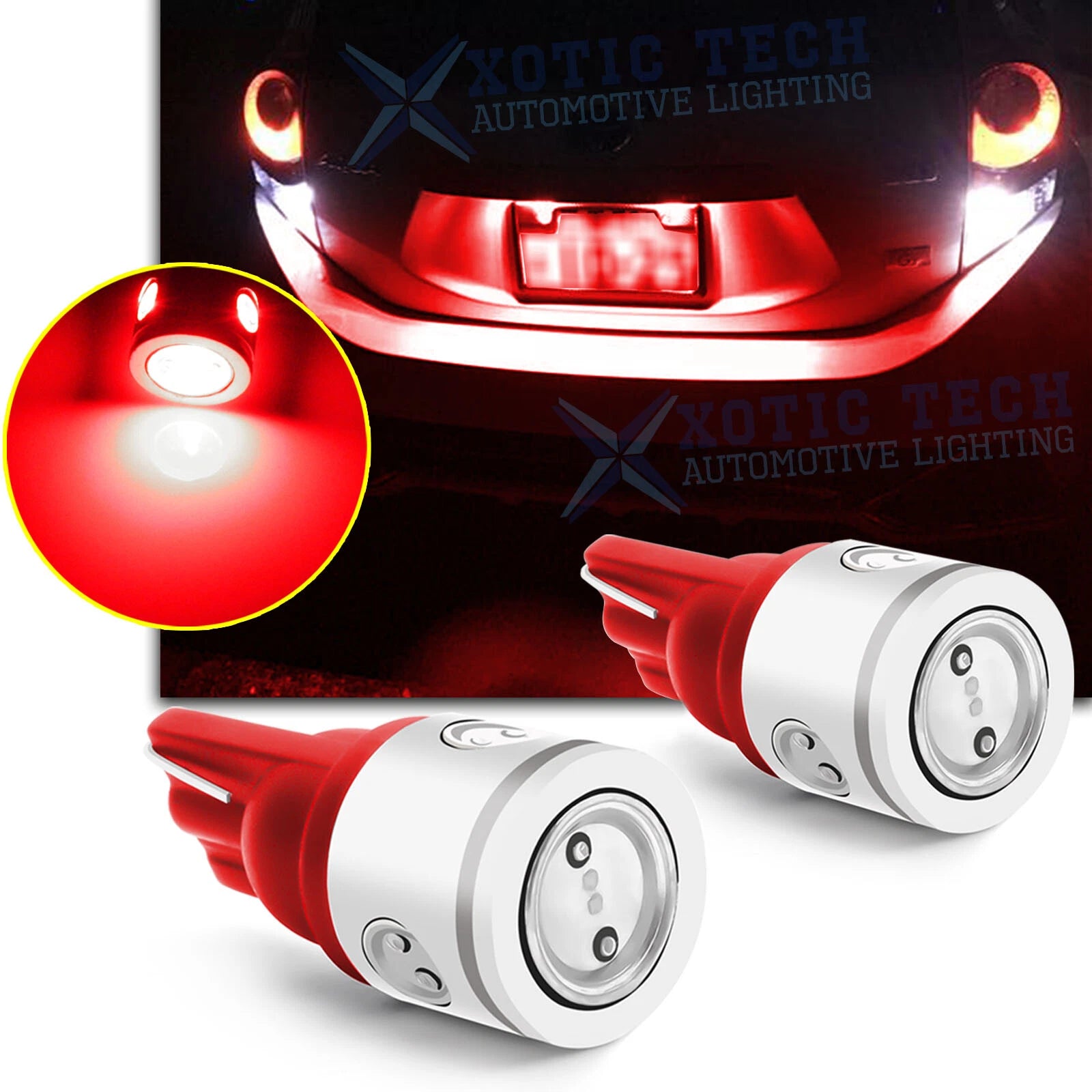 Bright Red LED License Plate Light Bulbs for Toyota (2014–2016)