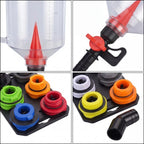 18 Piece Magnetic Oil Funnel Set for Automotive Fluid Fill Applications