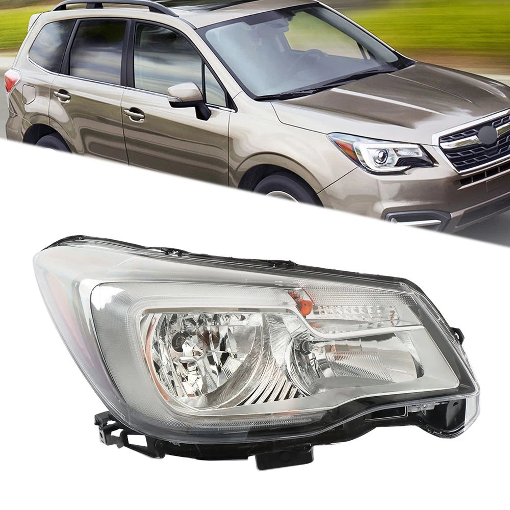 Halogen Headlight for Subaru Forester (2017–2018) Right Side Black