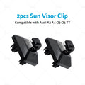 2X Sun Visor Clip Holder Hook Bracket for Audi A3 A4 Q3 Q5 TT (2010–2020)