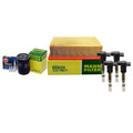 Tune Up Kit: 4 Mann Filters, 4 Denso Coils, 4 NGK G-Power Spark Plugs for Audi 1.8L