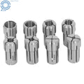 Set of 8 Double Angle Collets for CNC Mill Lathe (1/8 to 9/16 Inch)
