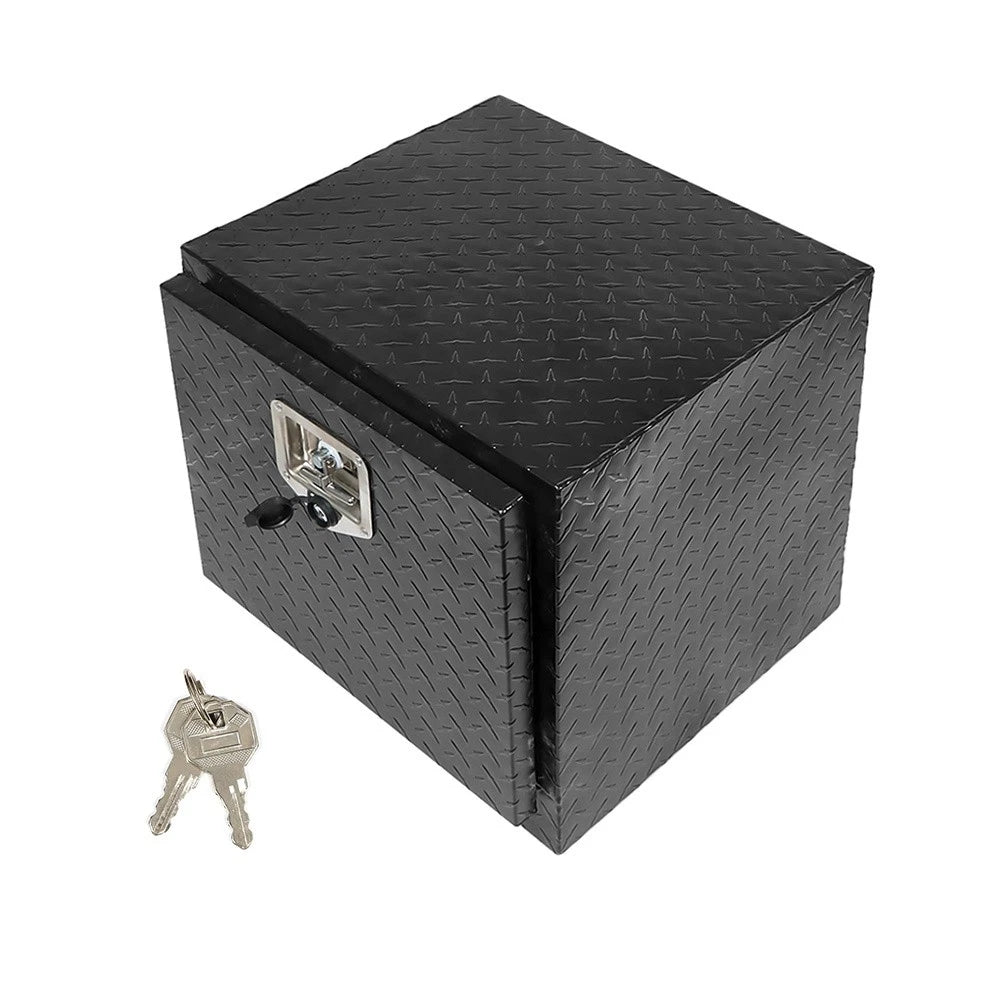 Truck Bed Tool Box for Trailers (18" x 17" x 18") Black Diamond Plate