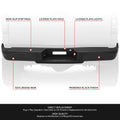 Rear Bumper Assembly for Ford F-150 (2004–2006) Black Fleetside w/o Park Sensor Holes