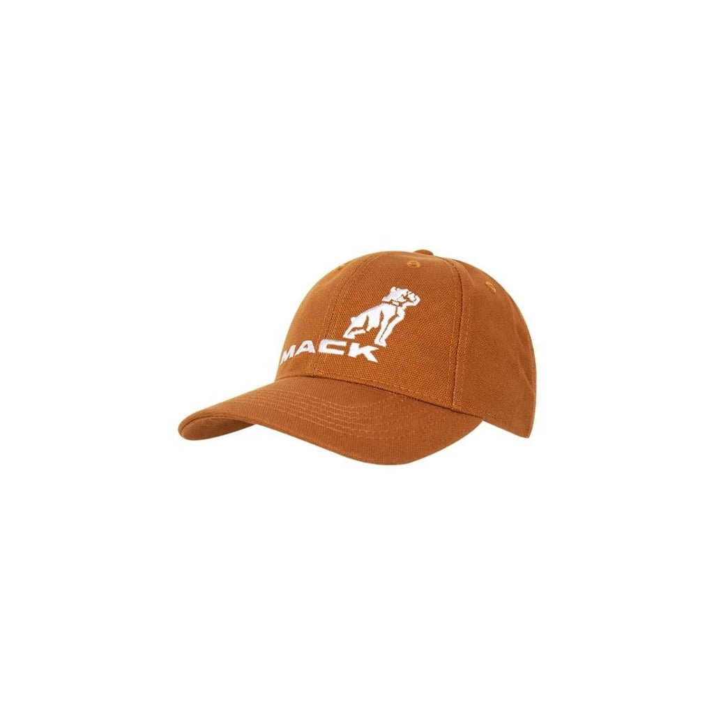 Mack Trucks Trucker Cap Adjustable Hat Brown Duck Canvas Embroidered Logo