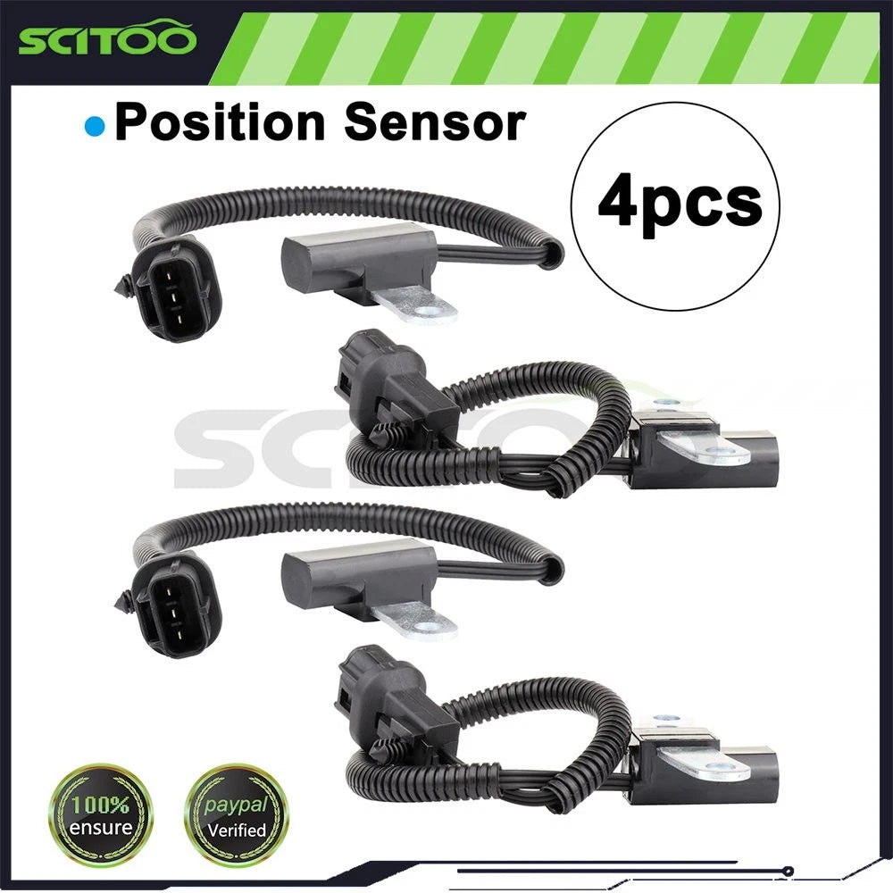 Set of 4 Crankshaft Position Sensors for Jeep Cherokee (56027866AC, PC308)