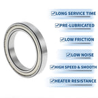 Deep Groove Ball Bearing P6 for Scooter Skateboard Wheel (75x105x16mm)