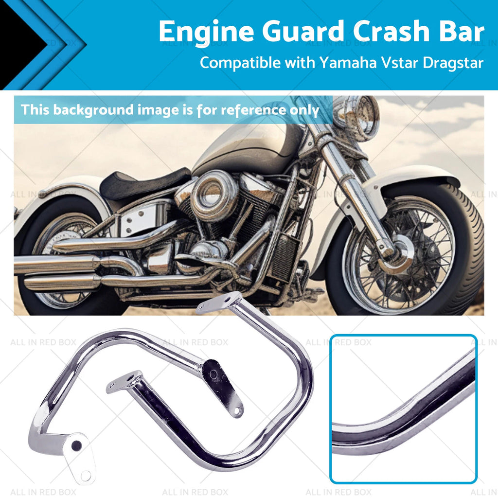 Chrome Engine Guard Highway Crash Bar for Yamaha V-Star XVS400 XVS650 (2000–2023)