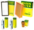 Set of 2 Mann Oil Air Paper Cabin Fuel Filters for BMW E32 E34 (1988–1996)