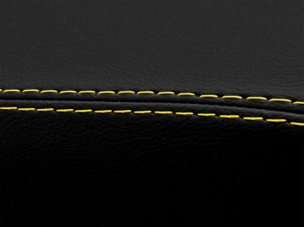 Leather Console Lid Armrest Cover for BMW E90 (2005–2013) Yellow Stitch