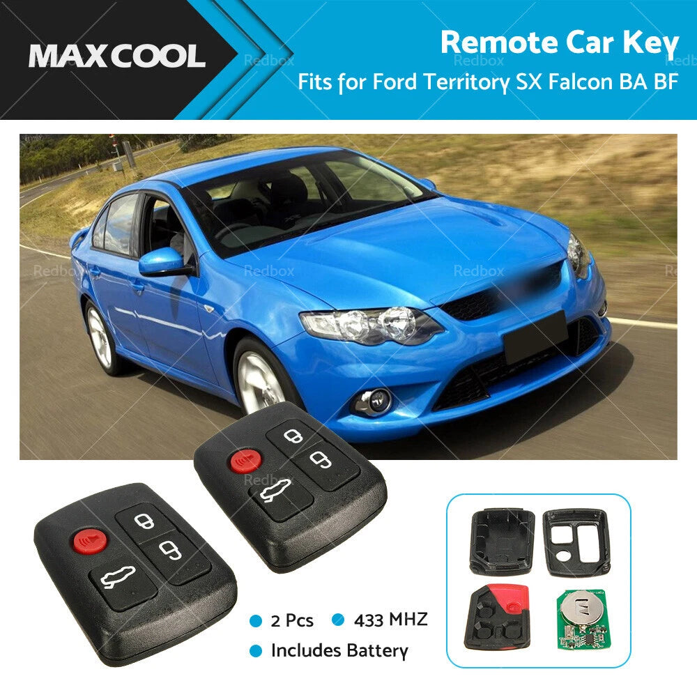 Remote Car Key 433MHz for Ford Falcon BA BF Territory SX XR6 XR8 (2002–2016)