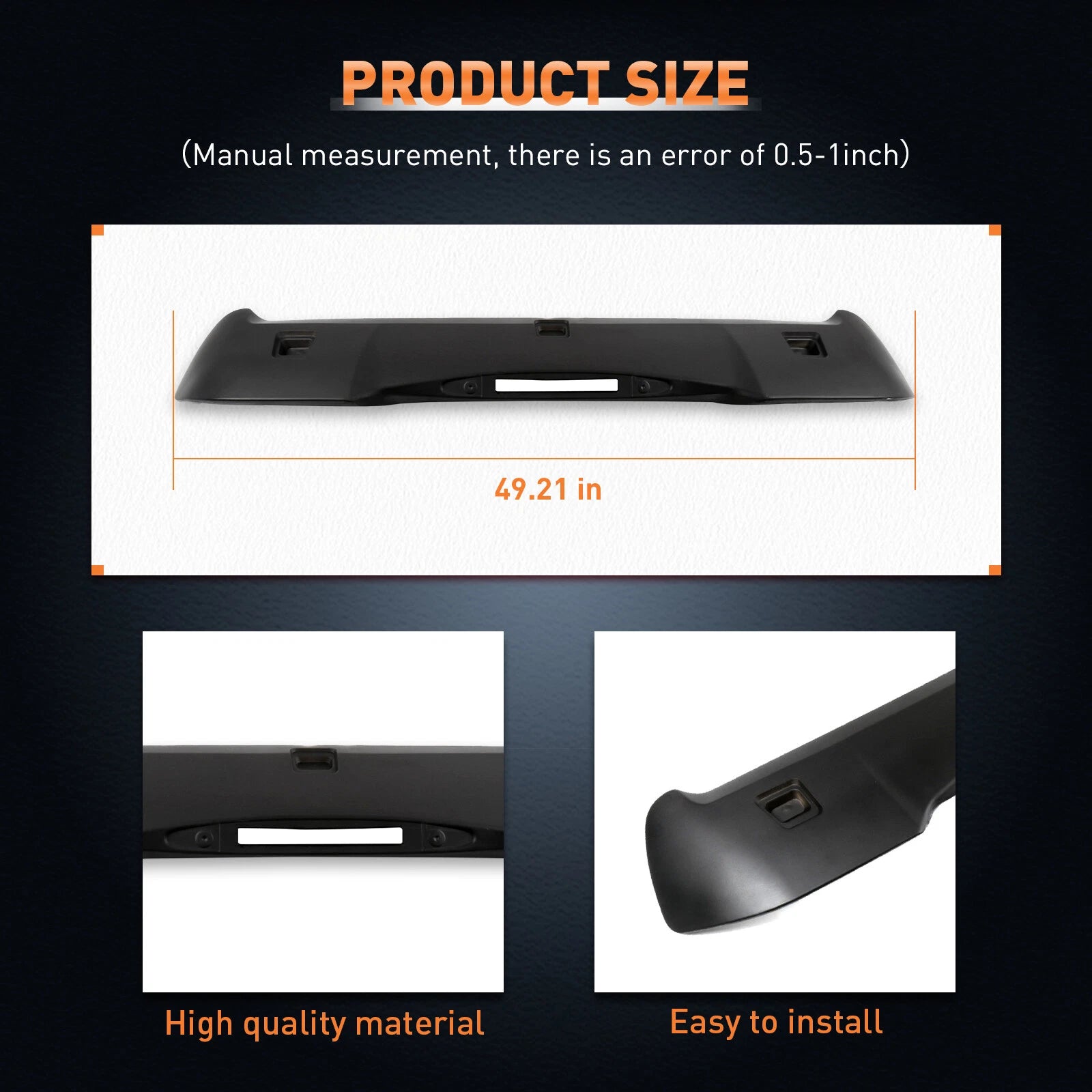 Matte Black Wing Spoiler for Honda CR-V (2012–2016)