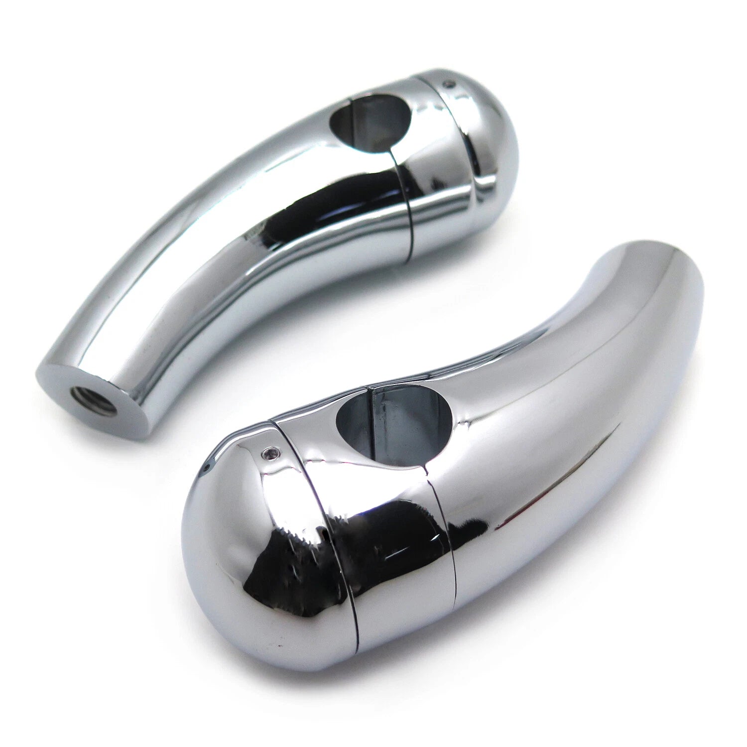 Chrome 7/8" Handlebar Riser Mounting Clamp for Honda Harley Yamaha (Universal)