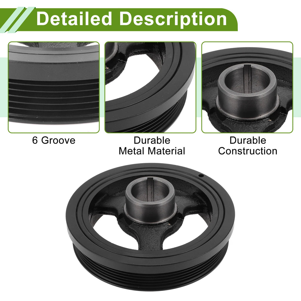 Engine Harmonic Balancer Crankshaft Pulley for Chevrolet Traverse (2009–2017) No.12626355