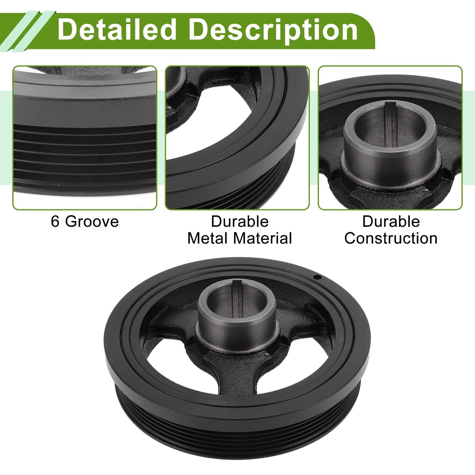 Engine Harmonic Balancer Crankshaft Pulley for Chevrolet Traverse (2009–2017) No.12626355