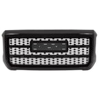 Front Bumper Upper Grille Gloss Black W/Snap for GMC Sierra 2500HD 3500HD (2015–2019)