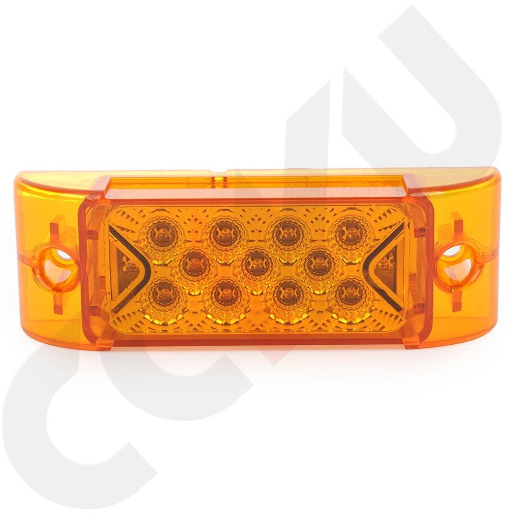 2X 6.1" Amber Side Marker Tail Light 12V 13 LED Universal