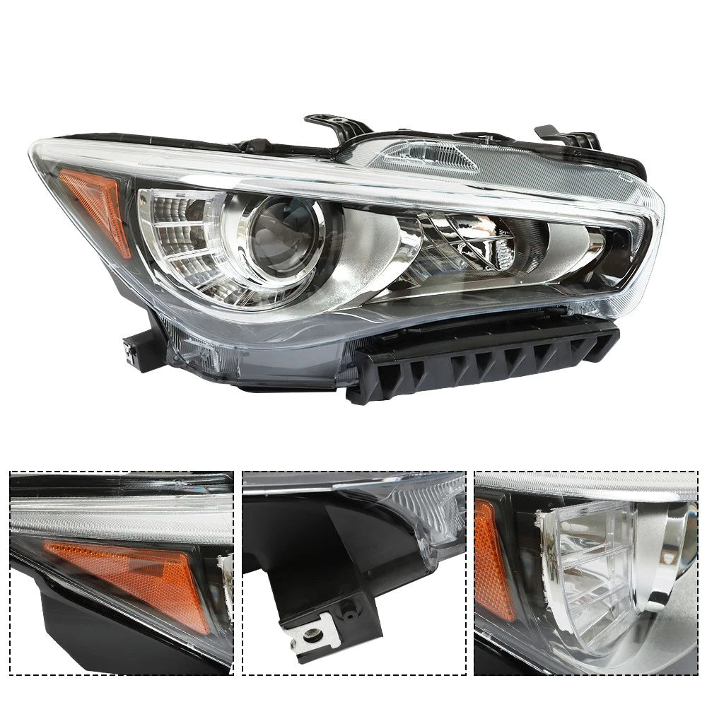 LED Headlight for Infiniti Q50 (2014â2017) Chrome