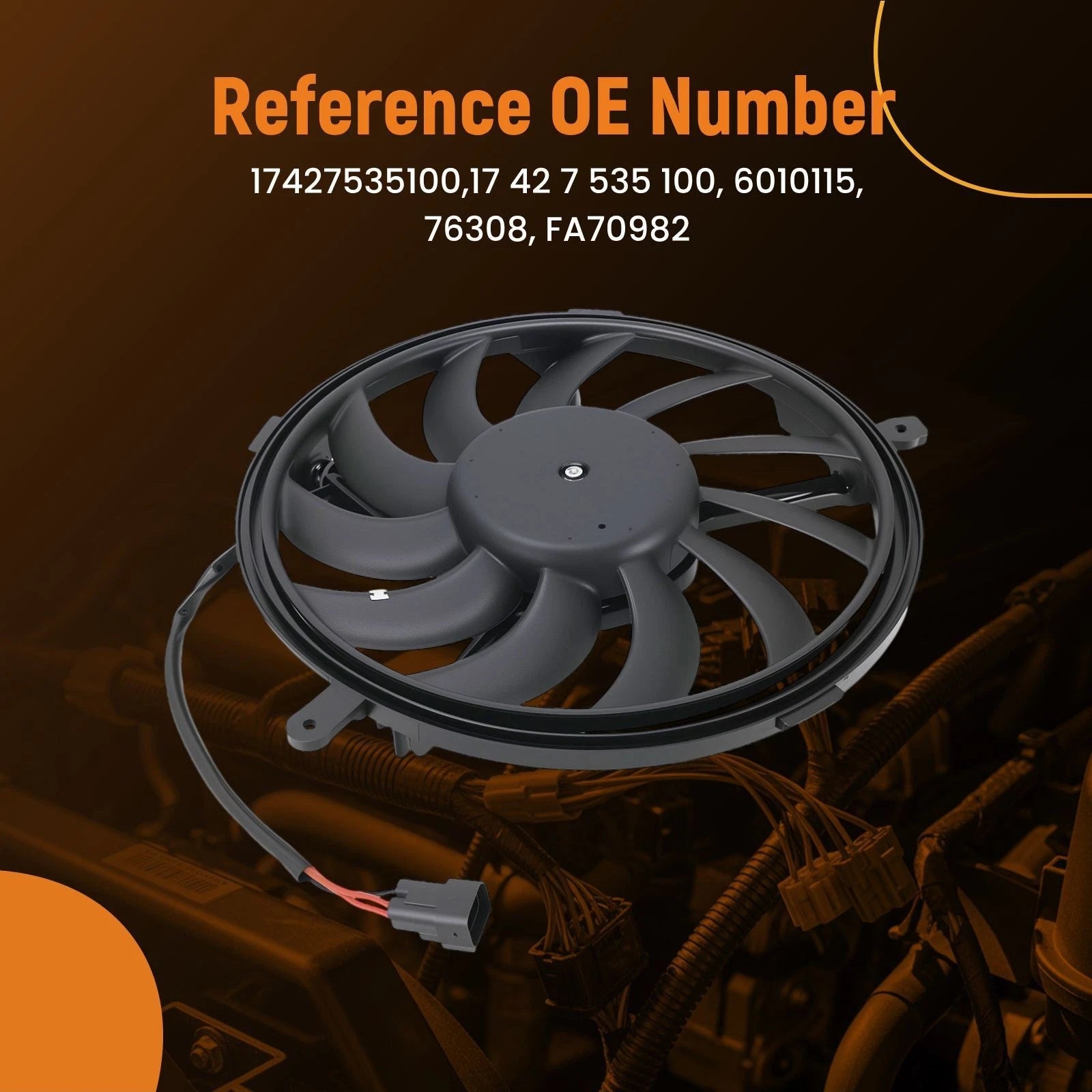 Electric Radiator Cooling Fan for Mini Cooper R60/R61 (2011–2015) 17427535100