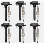 6X Ignition Coils & Spark Plugs Kit for Jeep Wrangler Grand Cherokee (2000–2021)